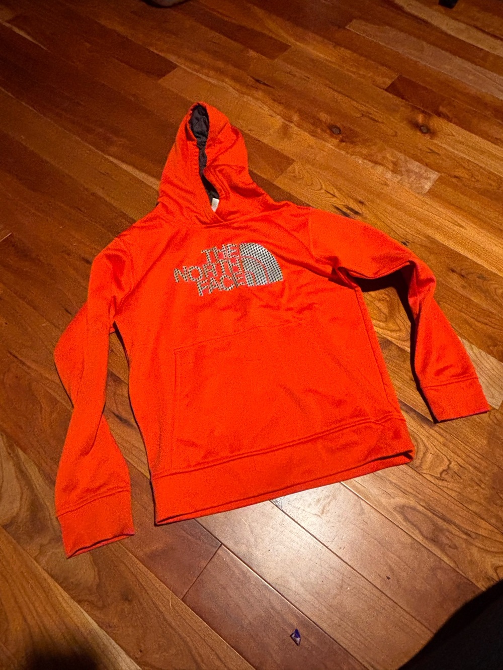 The North Face Kids Orange Hoodie with Logo M 10/12